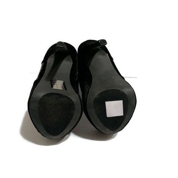 Black 5" Heel Sparkly Silver Rhinestone Ankle Booties Scene ShoeDazzle - Picture 6 of 9